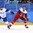GANGNEUNG, SOUTH KOREA - FEBRUARY 15: The Czech Republic's Roman Cerenka #10 plays the puck while Korea's Bryan William Young #5 defends during preliminary round action at the PyeongChang 2018 Olympic Winter Games. (Photo by Andre Ringuette/HHOF-IIHF Images)


